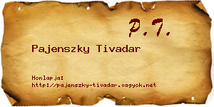 Pajenszky Tivadar névjegykártya