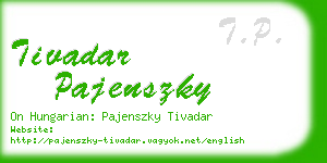 tivadar pajenszky business card